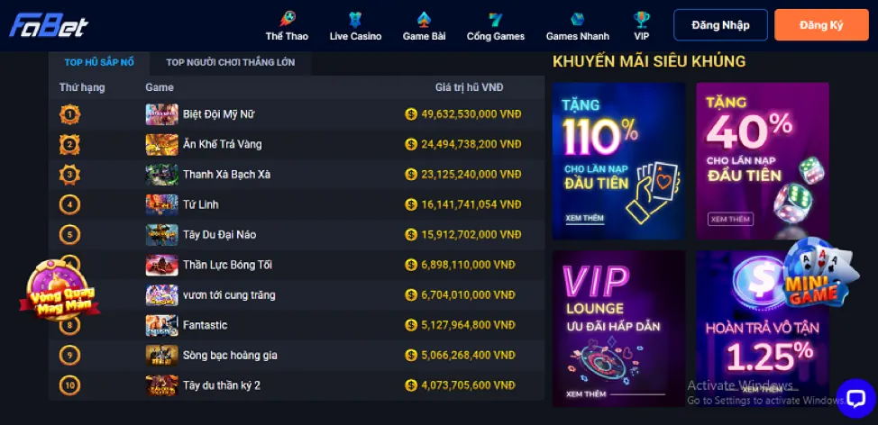 Tiền thưởng chào mừng W88